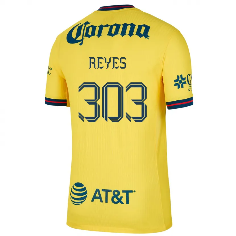 Danxen Niño Camiseta Diego Reyes #303 Amarillo Azul 1ª Equipación 2024/25 La Camisa