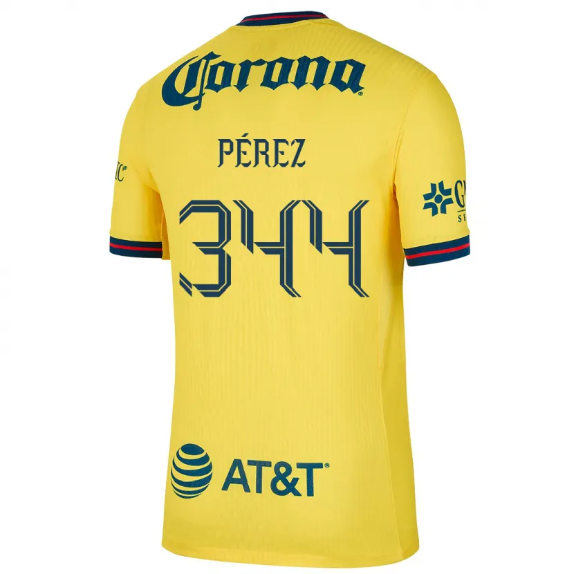 Danxen Niño Camiseta Froylan Pérez #344 Amarillo Azul 1ª Equipación 2024/25 La Camisa