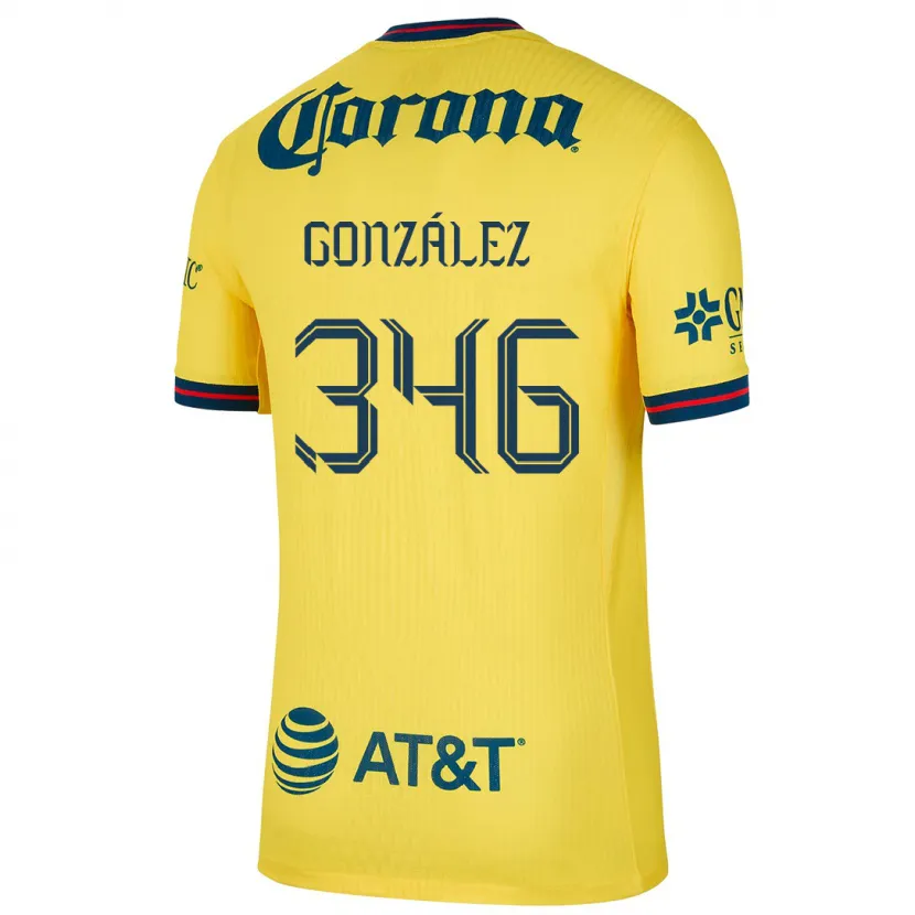 Danxen Niño Camiseta Ricardo González #346 Amarillo Azul 1ª Equipación 2024/25 La Camisa