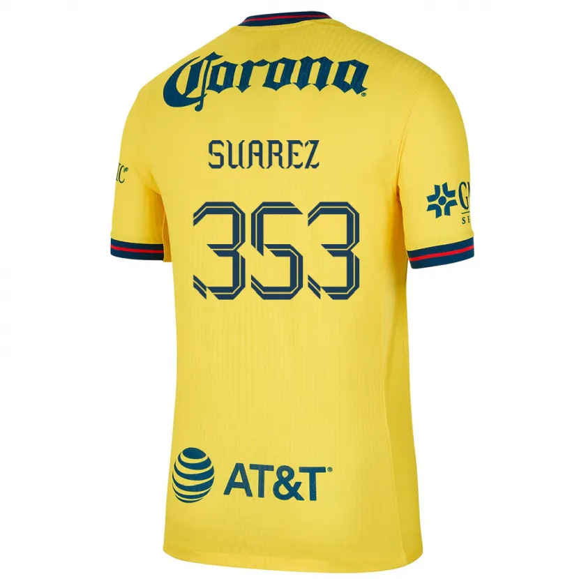 Danxen Niño Camiseta Irwin Suarez #353 Amarillo Azul 1ª Equipación 2024/25 La Camisa