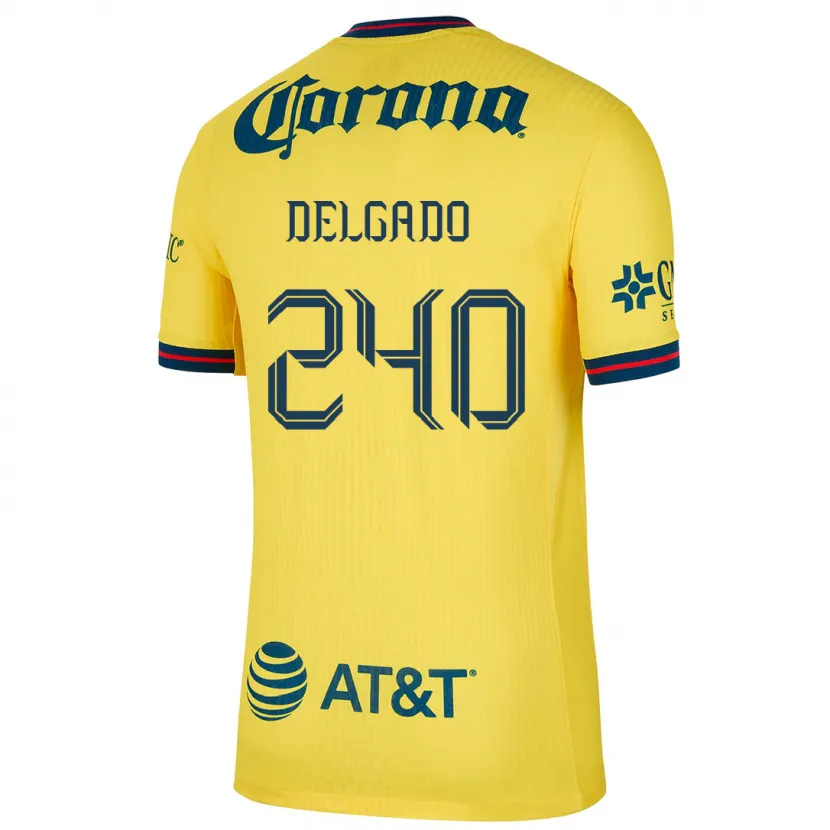 Danxen Niño Camiseta Gael Delgado #240 Amarillo Azul 1ª Equipación 2024/25 La Camisa