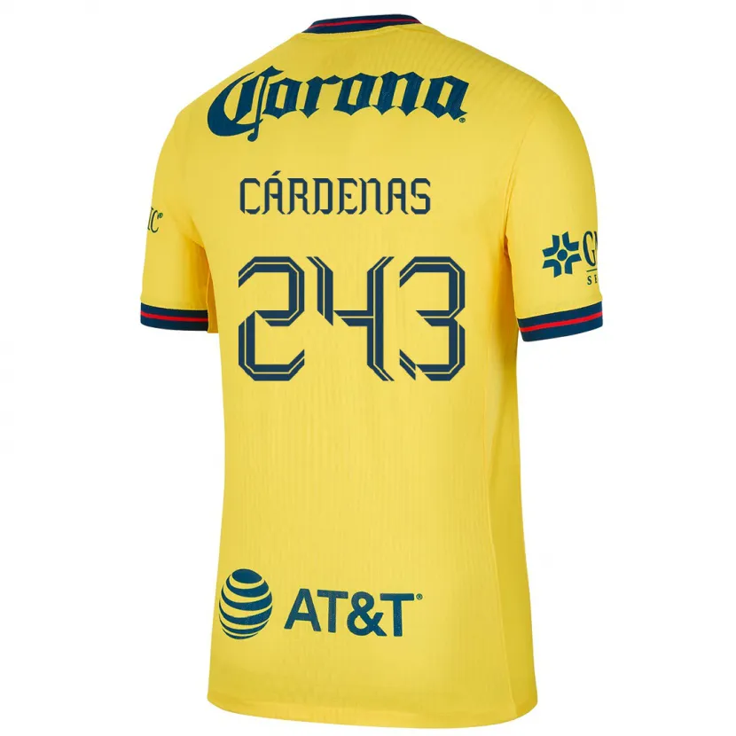 Danxen Niño Camiseta Alejandro Cárdenas #243 Amarillo Azul 1ª Equipación 2024/25 La Camisa