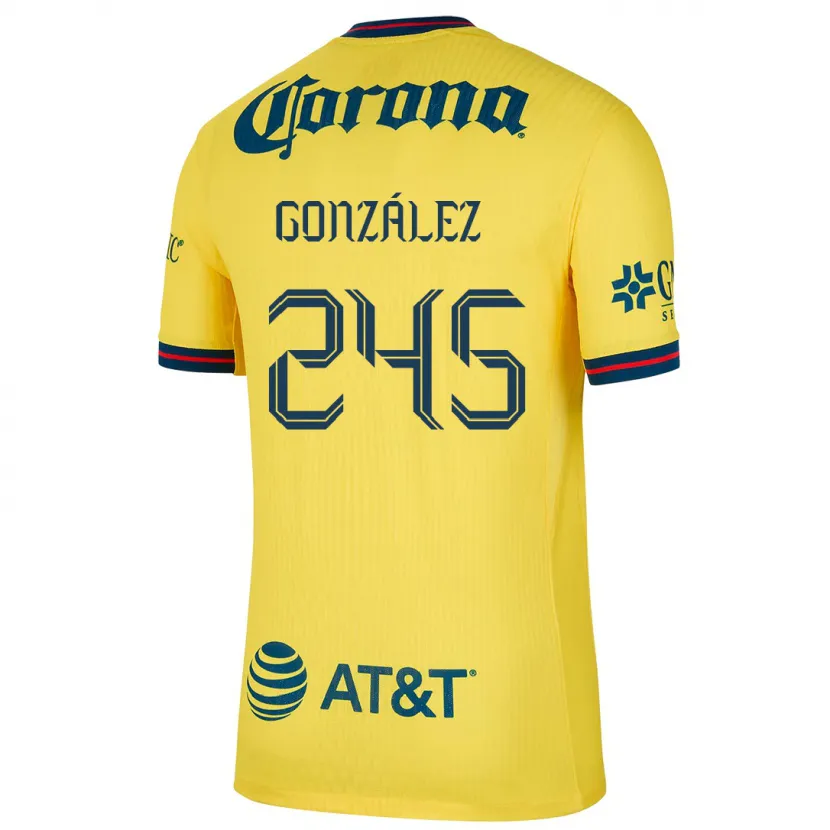 Danxen Niño Camiseta Enrique González #245 Amarillo Azul 1ª Equipación 2024/25 La Camisa