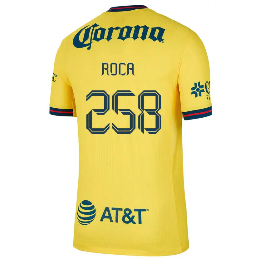 Danxen Niño Camiseta Juan Roca #258 Amarillo Azul 1ª Equipación 2024/25 La Camisa