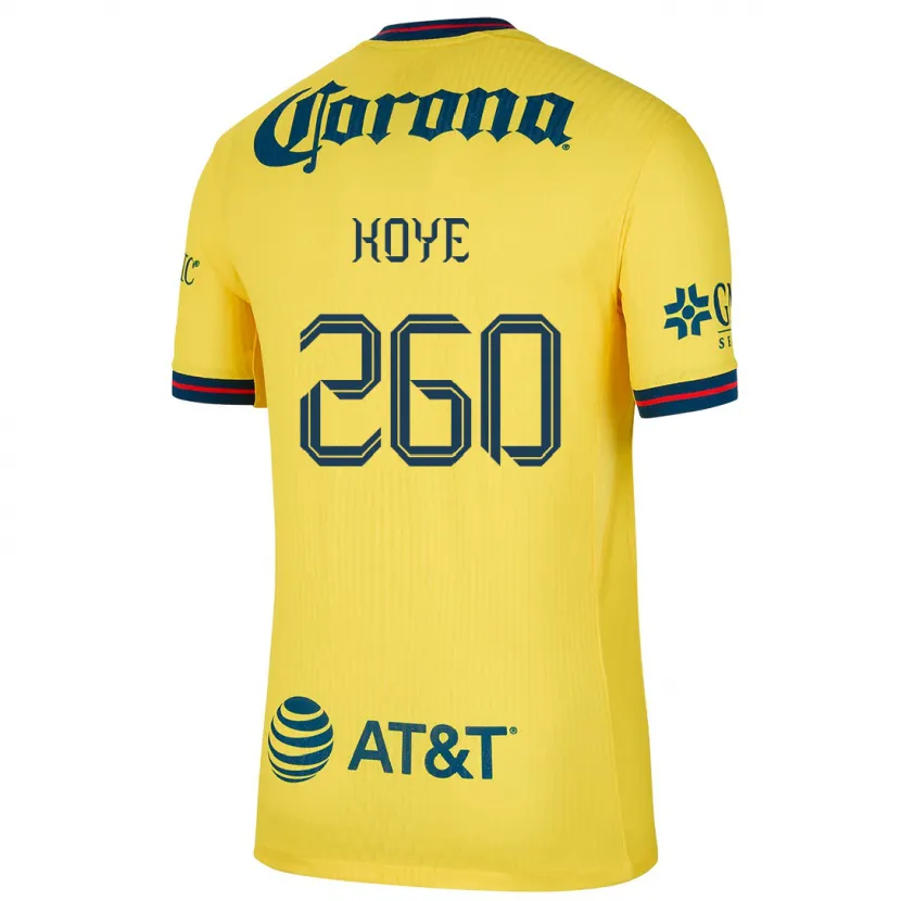 Danxen Niño Camiseta Julián Koye #260 Amarillo Azul 1ª Equipación 2024/25 La Camisa