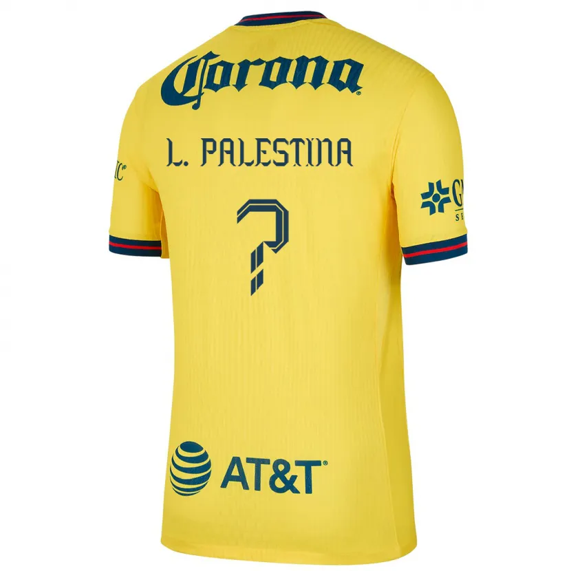 Danxen Niño Camiseta Leonardo Palestina #0 Amarillo Azul 1ª Equipación 2024/25 La Camisa