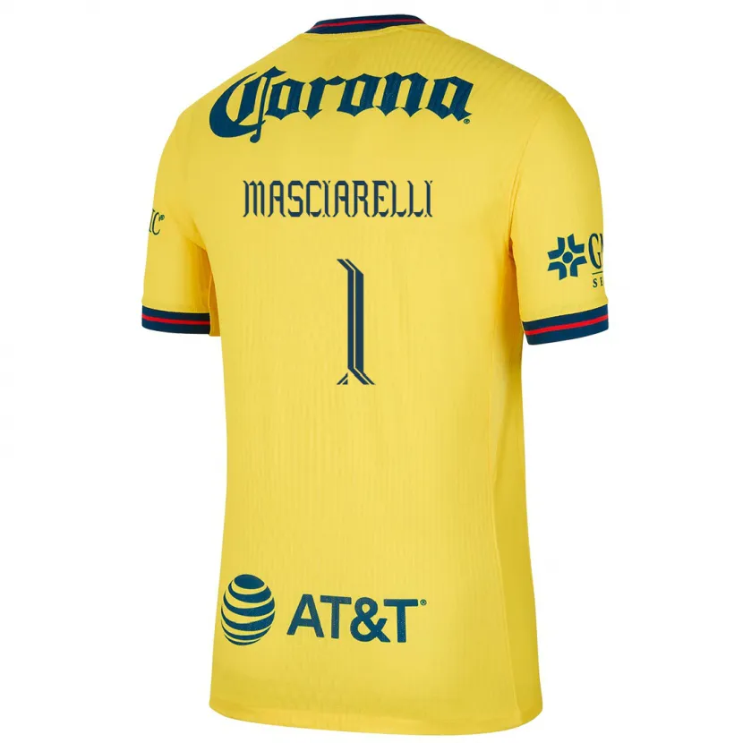 Danxen Niño Camiseta Renata Masciarelli #1 Amarillo Azul 1ª Equipación 2024/25 La Camisa