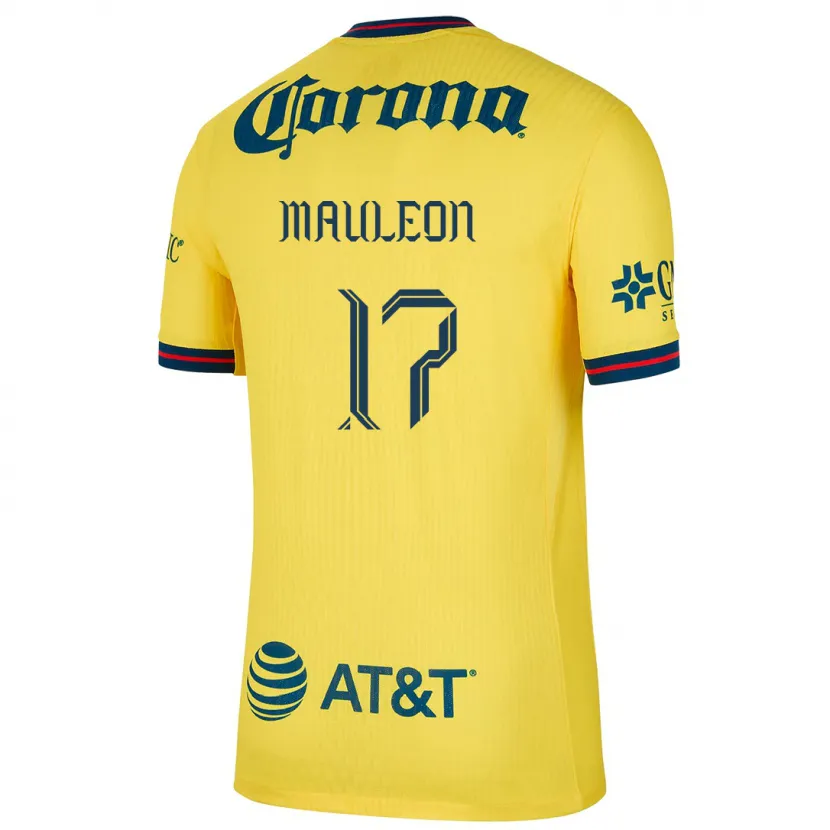 Danxen Niño Camiseta Natalia Mauleon #17 Amarillo Azul 1ª Equipación 2024/25 La Camisa