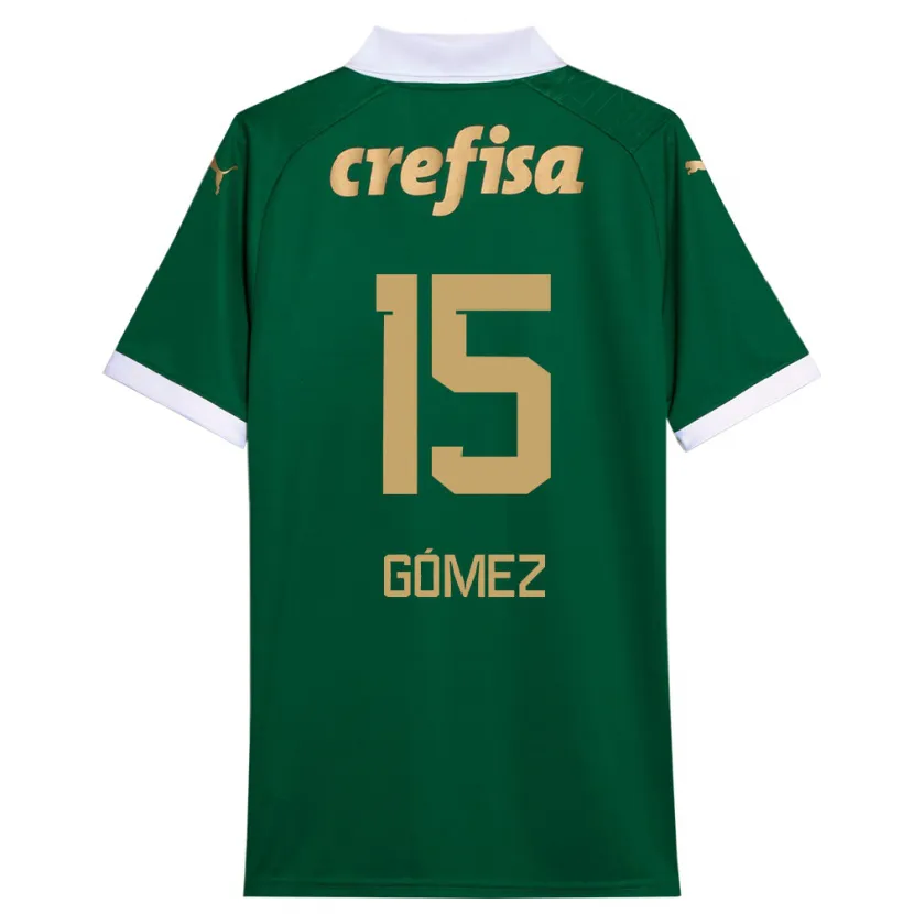 Danxen Niño Camiseta Gustavo Gómez #15 Verde Blanco 1ª Equipación 2024/25 La Camisa