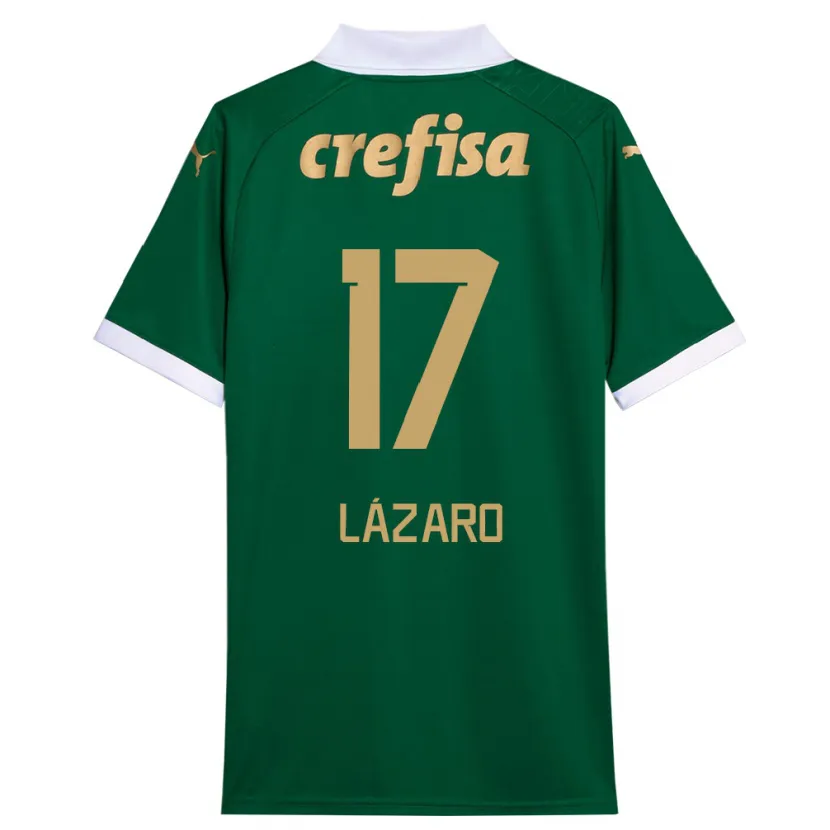 Danxen Niño Camiseta Lázaro #17 Verde Blanco 1ª Equipación 2024/25 La Camisa