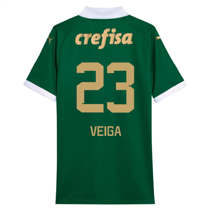 Danxen Niño Camiseta Raphael Veiga #23 Verde Blanco 1ª Equipación 2024/25 La Camisa