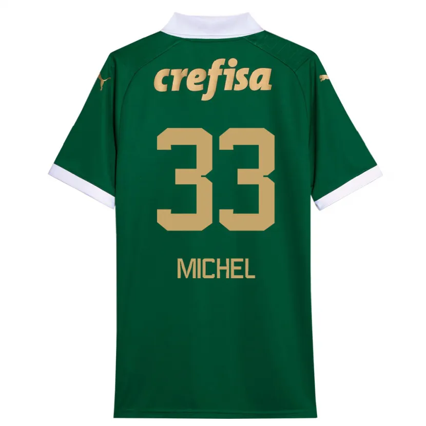 Danxen Niño Camiseta Michel #33 Verde Blanco 1ª Equipación 2024/25 La Camisa