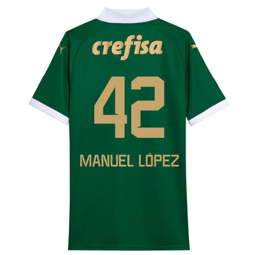 Danxen Niño Camiseta José Manuel López #42 Verde Blanco 1ª Equipación 2024/25 La Camisa