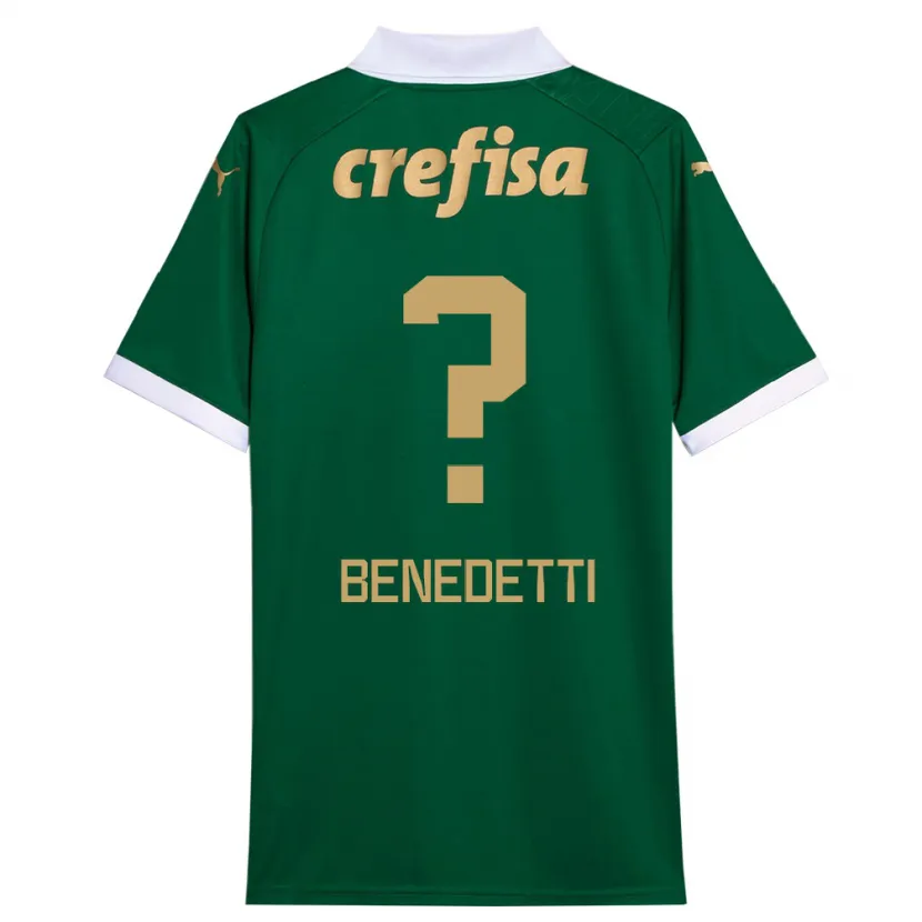 Danxen Niño Camiseta Luis Benedetti #0 Verde Blanco 1ª Equipación 2024/25 La Camisa