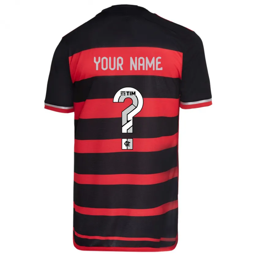 Danxen Niño Camiseta Su Nombre #0 Negro Rojo 1ª Equipación 2024/25 La Camisa