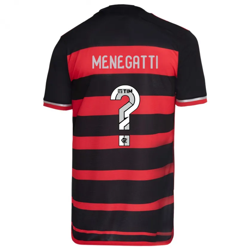 Danxen Niño Camiseta Kauan Menegatti #0 Negro Rojo 1ª Equipación 2024/25 La Camisa