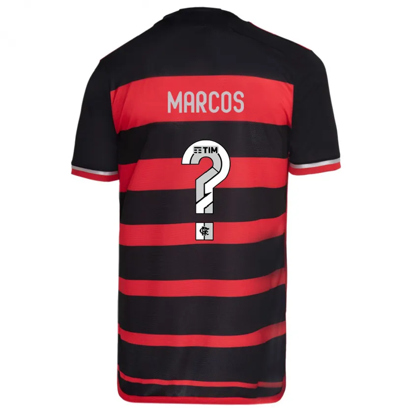 Danxen Niño Camiseta João Marcos #0 Negro Rojo 1ª Equipación 2024/25 La Camisa