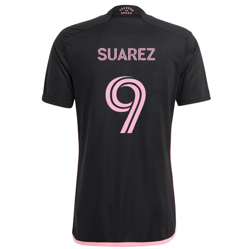 Danxen Niño Camiseta Luis Suárez #9 Negro 2ª Equipación 2024/25 La Camisa