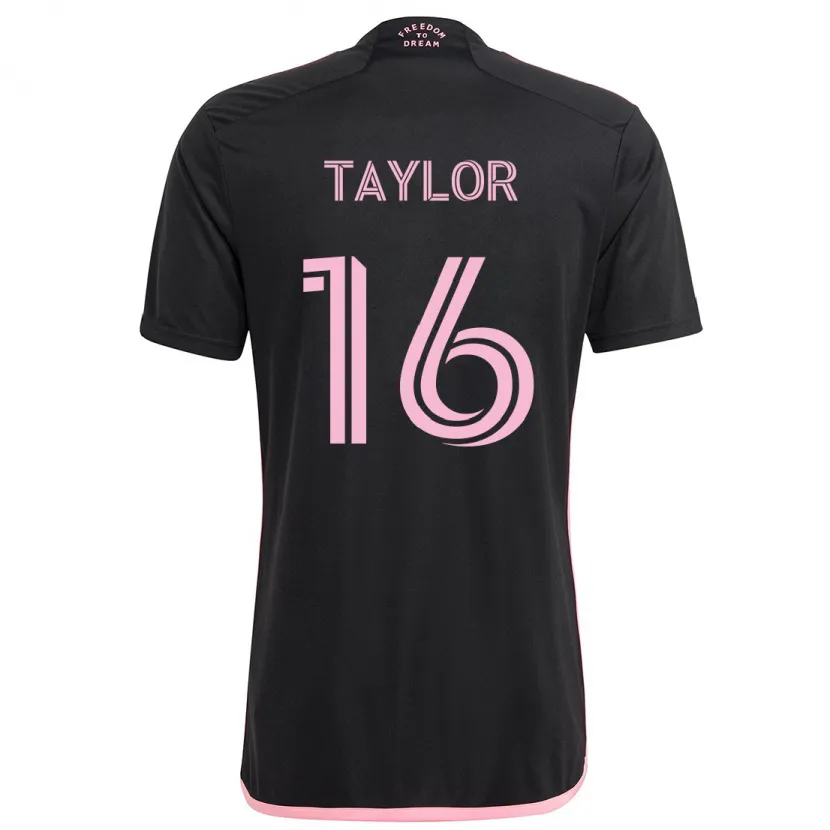 Danxen Niño Camiseta Robert Taylor #16 Negro 2ª Equipación 2024/25 La Camisa