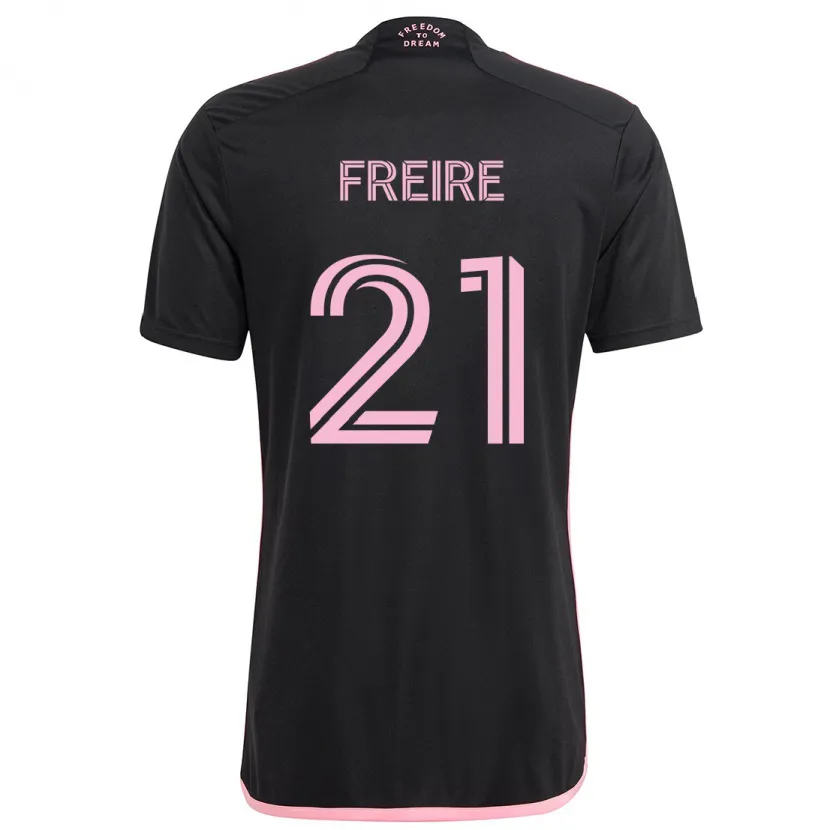 Danxen Niño Camiseta Nicolás Freire #21 Negro 2ª Equipación 2024/25 La Camisa