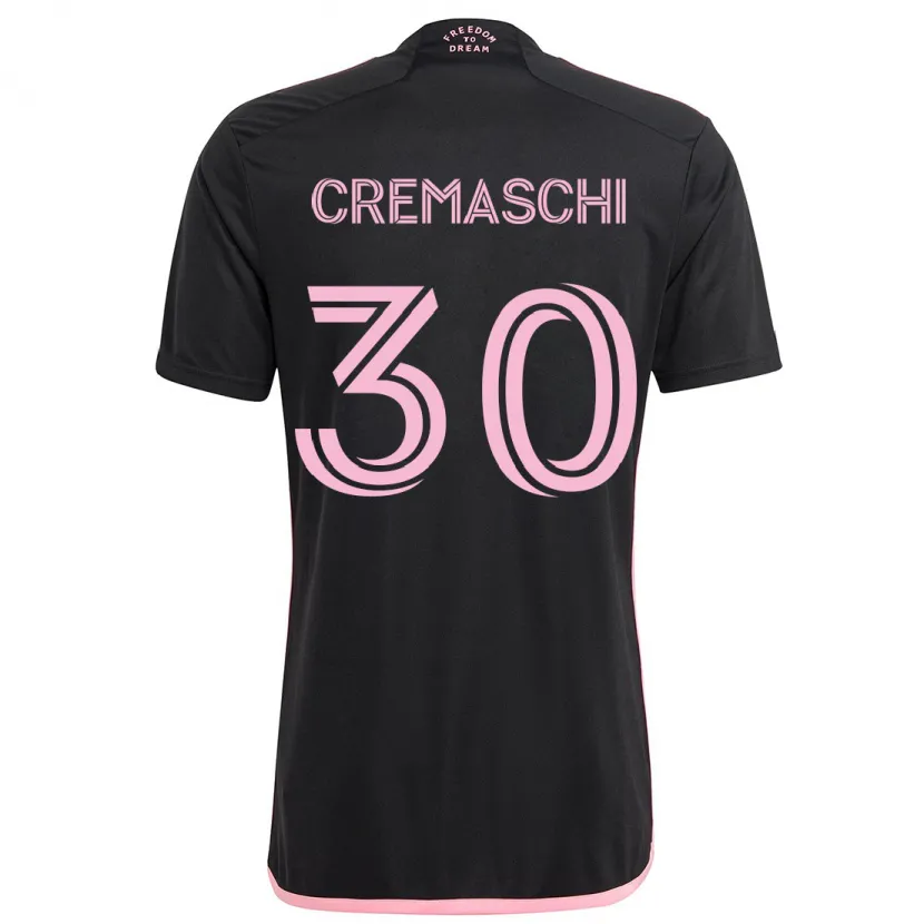 Danxen Niño Camiseta Benja Cremaschi #30 Negro 2ª Equipación 2024/25 La Camisa