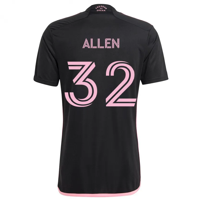 Danxen Niño Camiseta Noah Allen #32 Negro 2ª Equipación 2024/25 La Camisa