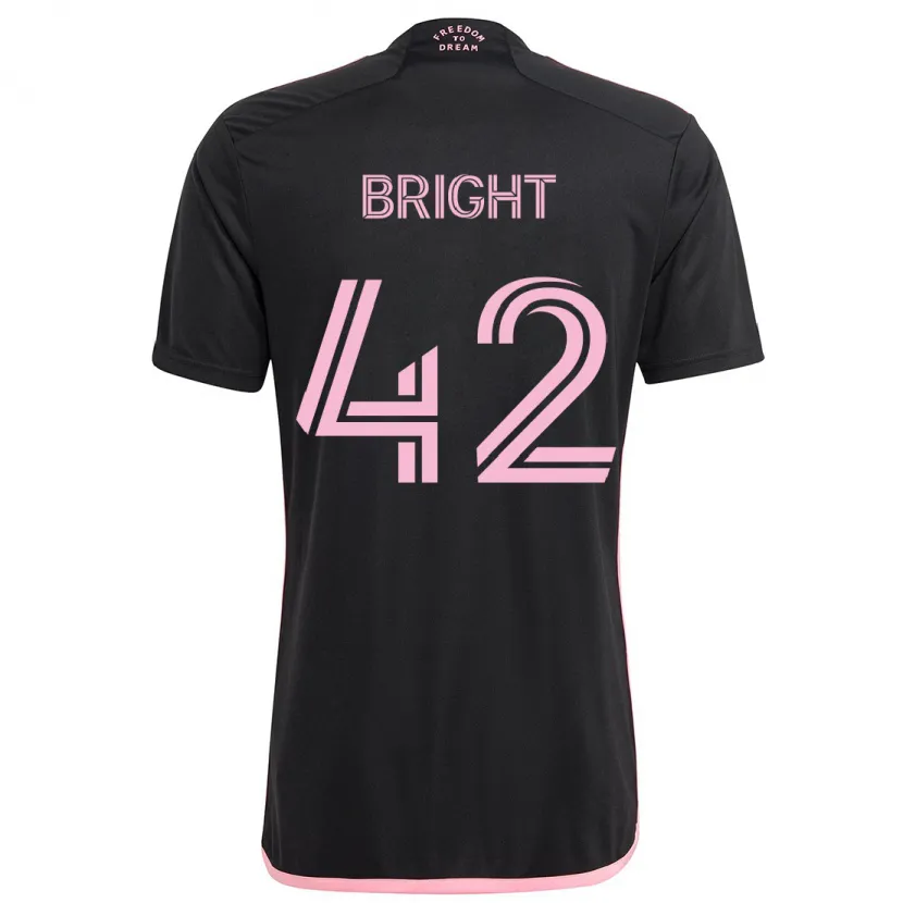 Danxen Niño Camiseta Yannick Bright #42 Negro 2ª Equipación 2024/25 La Camisa