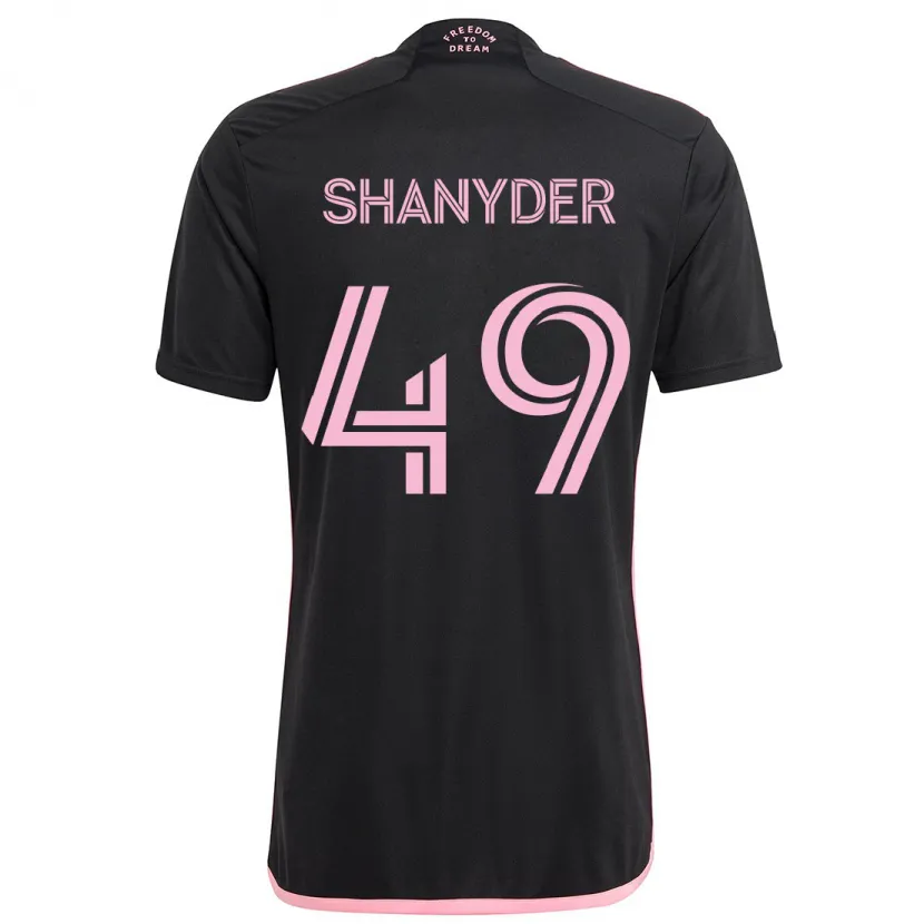 Danxen Niño Camiseta Shanyder Borgelin #49 Negro 2ª Equipación 2024/25 La Camisa