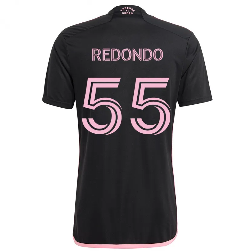 Danxen Niño Camiseta Federico Redondo #55 Negro 2ª Equipación 2024/25 La Camisa