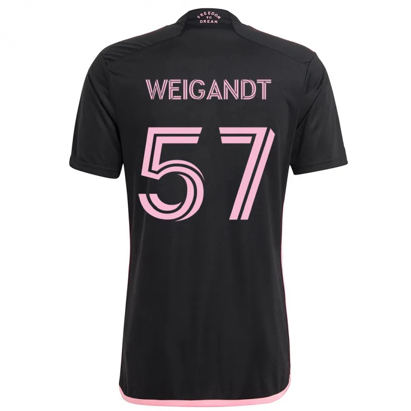 Danxen Niño Camiseta Marcelo Weigandt #57 Negro 2ª Equipación 2024/25 La Camisa