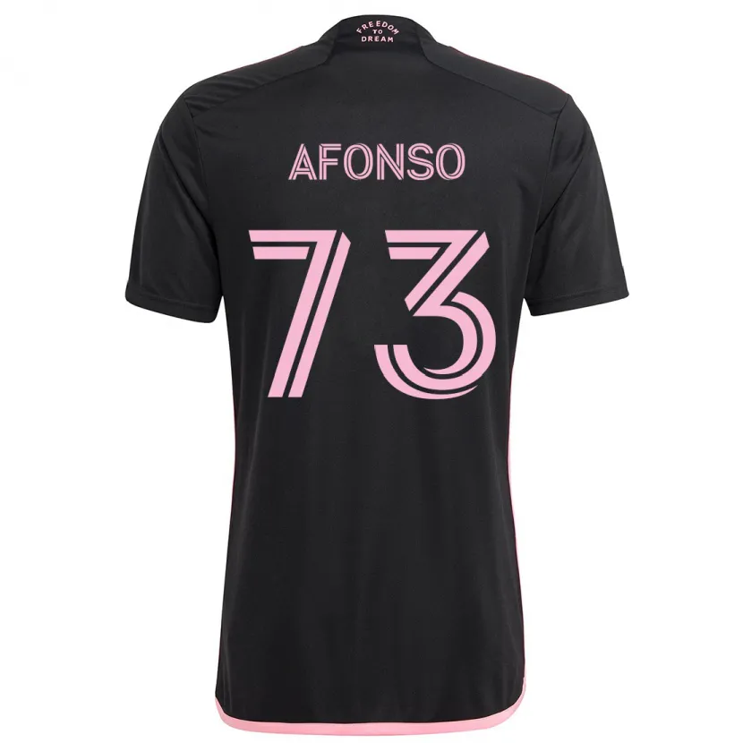 Danxen Niño Camiseta Leo Afonso #73 Negro 2ª Equipación 2024/25 La Camisa