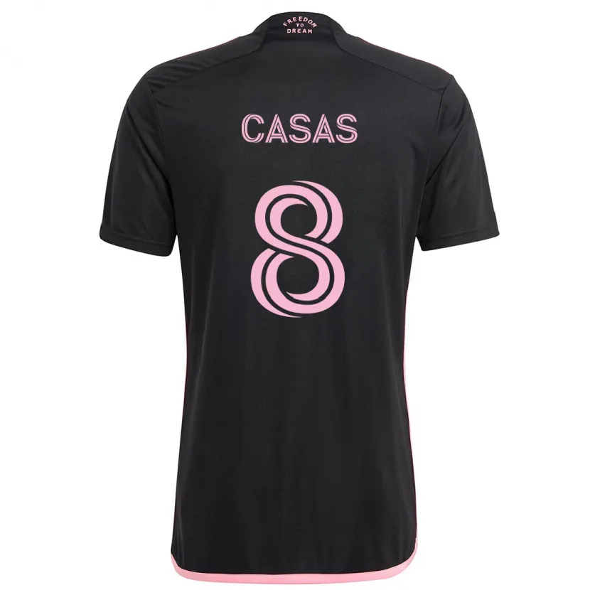 Danxen Niño Camiseta Pep Casas #8 Negro 2ª Equipación 2024/25 La Camisa