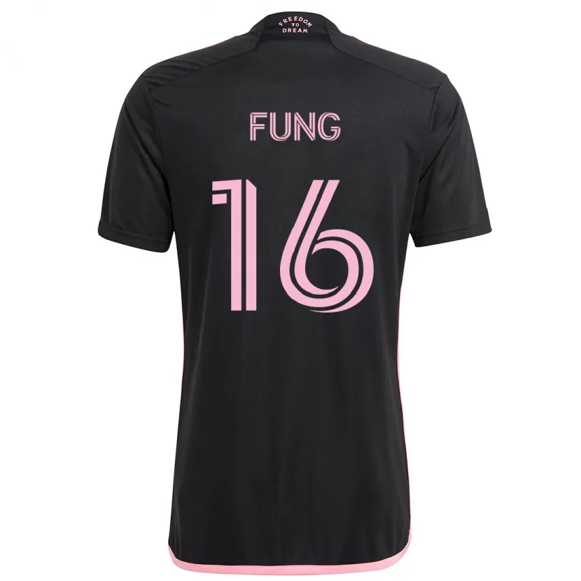 Danxen Niño Camiseta Victor Fung #16 Negro 2ª Equipación 2024/25 La Camisa