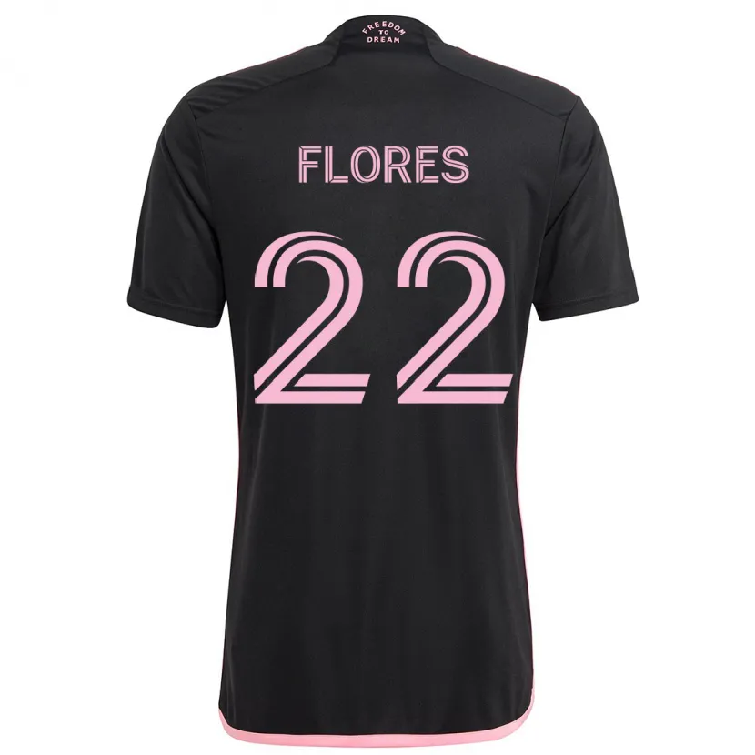 Danxen Niño Camiseta Alejandro Flores #22 Negro 2ª Equipación 2024/25 La Camisa