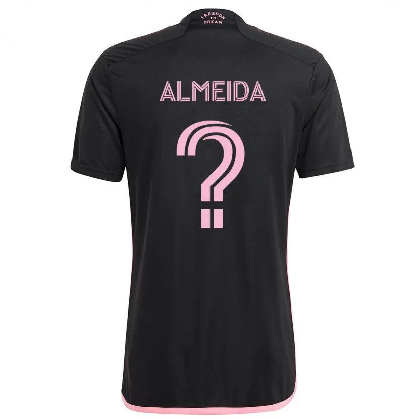 Danxen Niño Camiseta Nicholas Almeida #0 Negro 2ª Equipación 2024/25 La Camisa