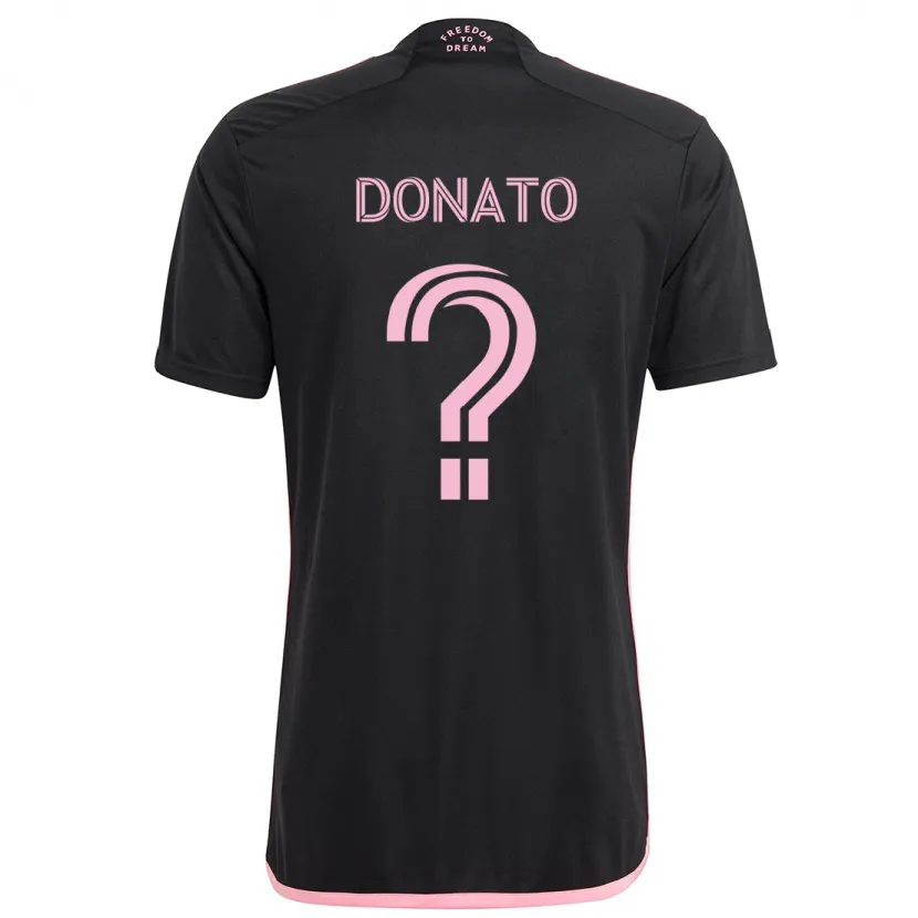 Danxen Niño Camiseta Benjamin Donato #0 Negro 2ª Equipación 2024/25 La Camisa