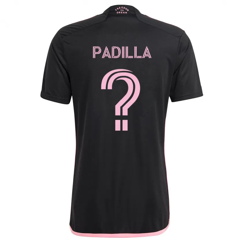 Danxen Niño Camiseta Leandro Padilla #0 Negro 2ª Equipación 2024/25 La Camisa