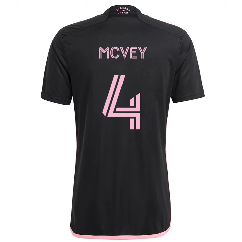 Danxen Niño Camiseta Christopher Mcvey #4 Negro 2ª Equipación 2024/25 La Camisa