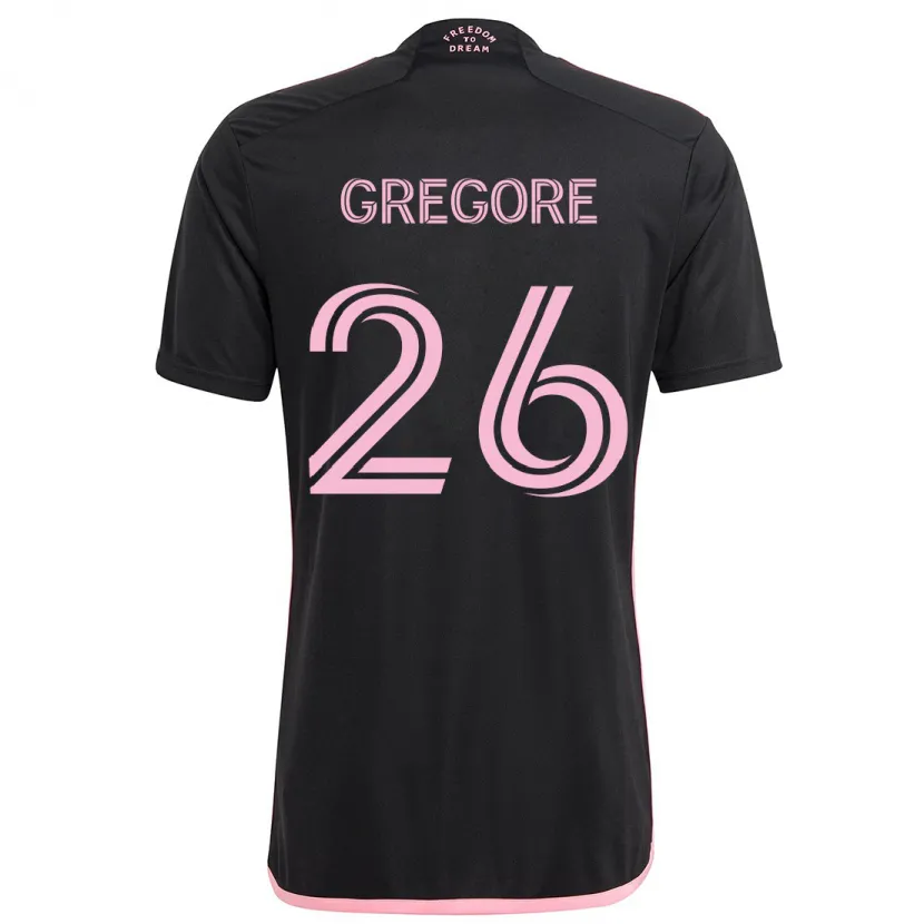 Danxen Niño Camiseta Gregore #26 Negro 2ª Equipación 2024/25 La Camisa