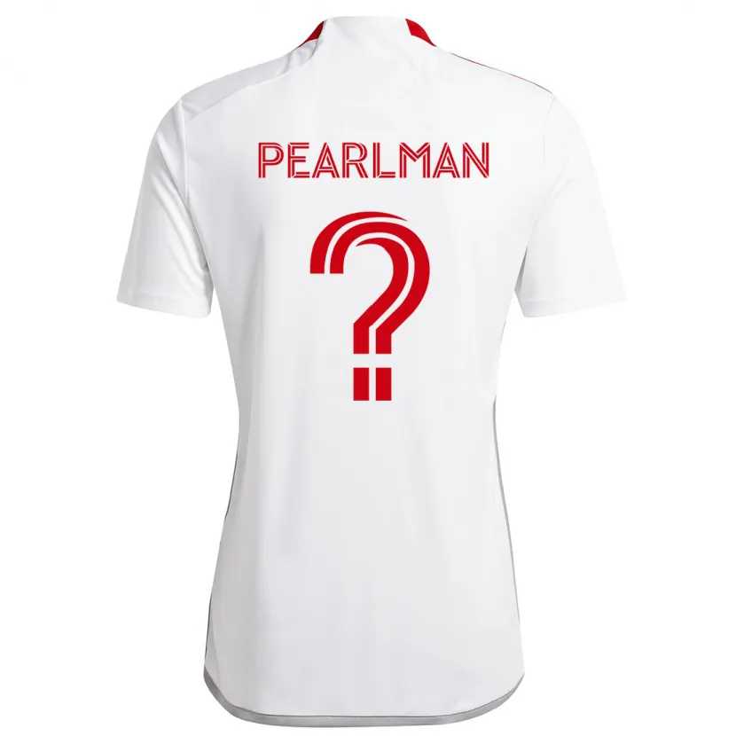 Danxen Niño Camiseta Adam Pearlman #0 Blanco Rojo 2ª Equipación 2024/25 La Camisa