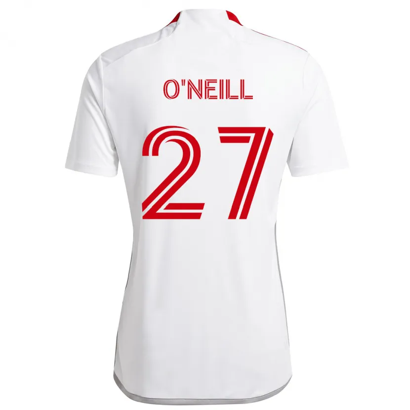 Danxen Niño Camiseta Shane O'neill #27 Blanco Rojo 2ª Equipación 2024/25 La Camisa