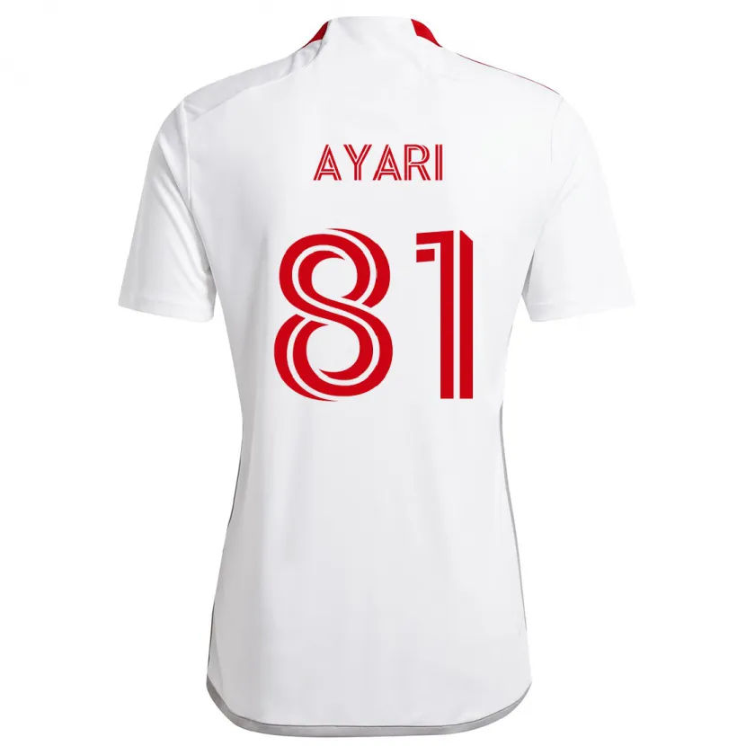 Danxen Niño Camiseta Hassan Ayari #81 Blanco Rojo 2ª Equipación 2024/25 La Camisa