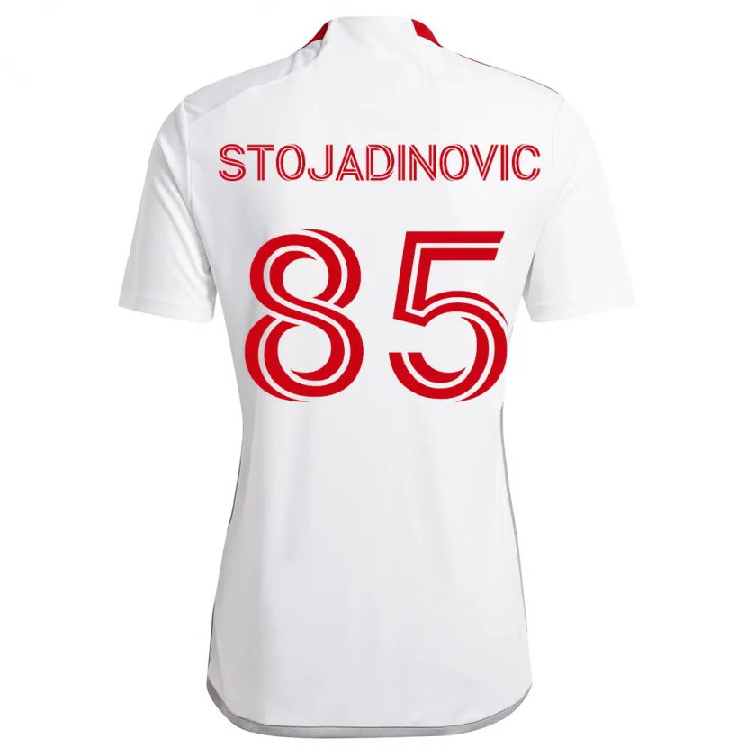 Danxen Niño Camiseta Marko Stojadinovic #85 Blanco Rojo 2ª Equipación 2024/25 La Camisa