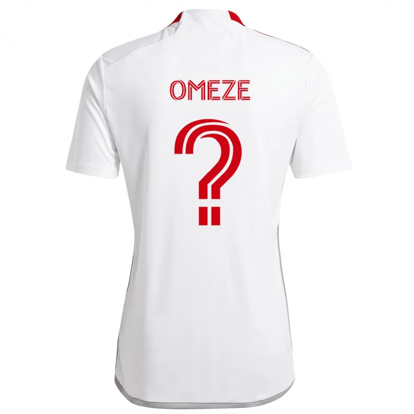 Danxen Niño Camiseta Chimere Omeze #0 Blanco Rojo 2ª Equipación 2024/25 La Camisa