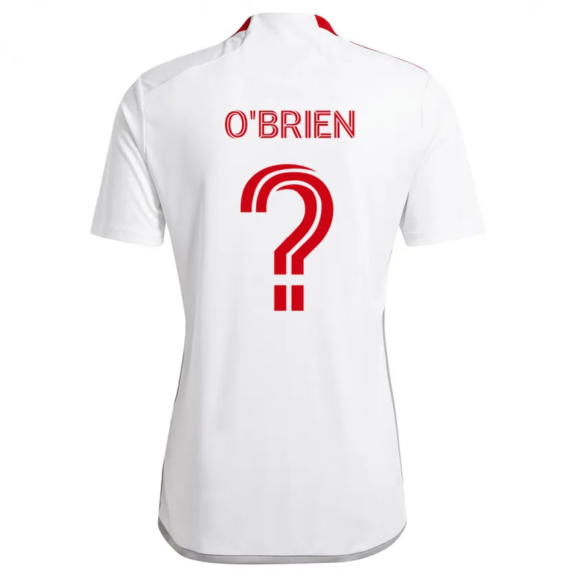 Danxen Niño Camiseta Alexander O'brien #0 Blanco Rojo 2ª Equipación 2024/25 La Camisa