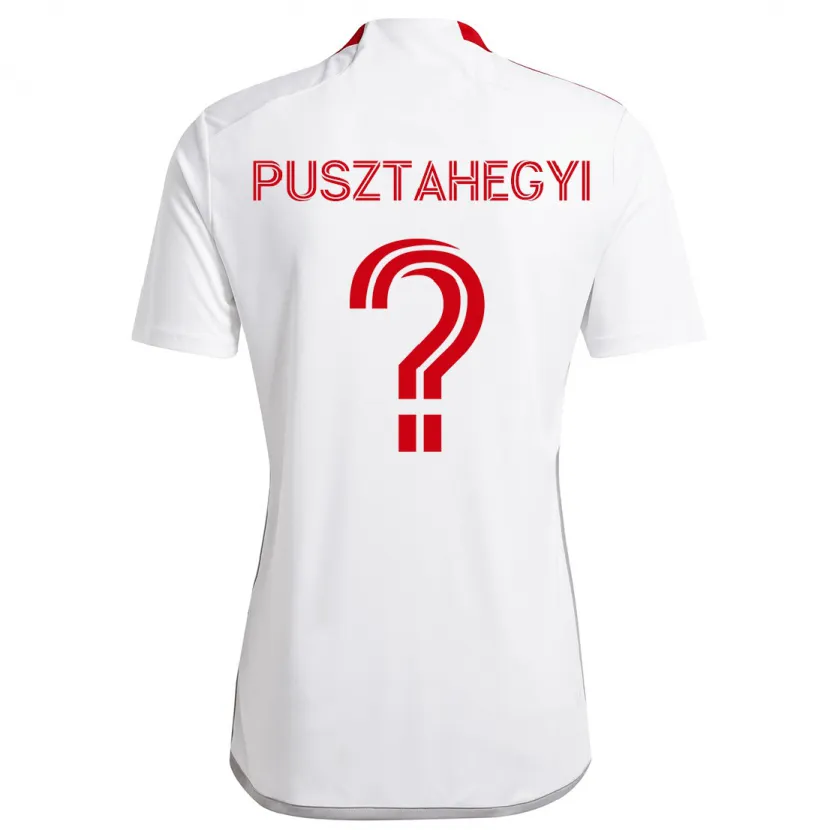 Danxen Niño Camiseta Tristan Pusztahegyi #0 Blanco Rojo 2ª Equipación 2024/25 La Camisa