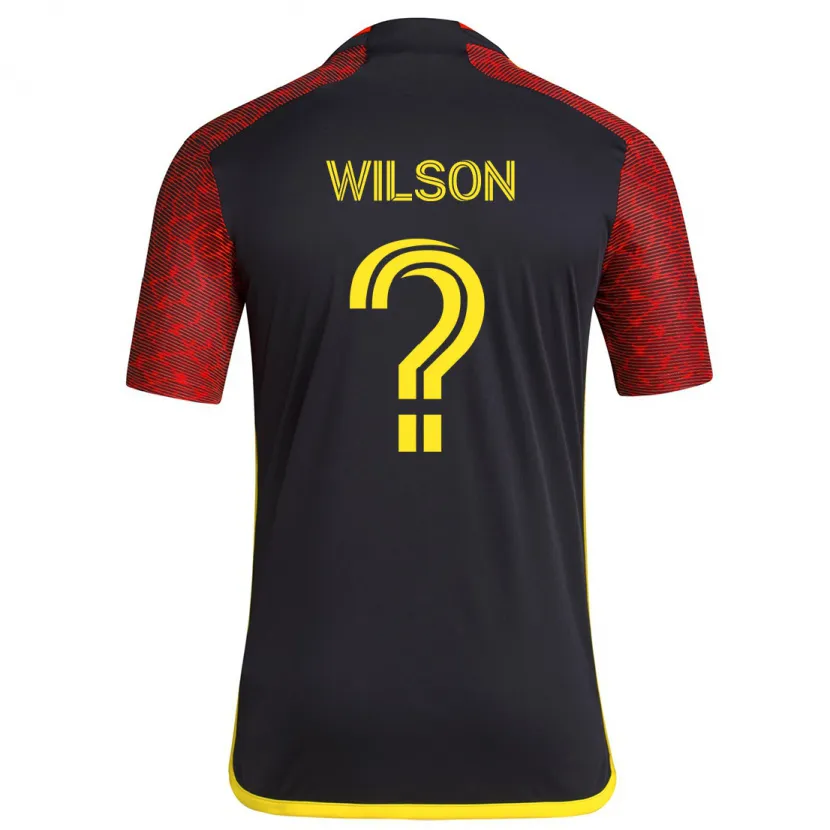 Danxen Niño Camiseta Trevor Wilson #0 Negro Rojo 2ª Equipación 2024/25 La Camisa