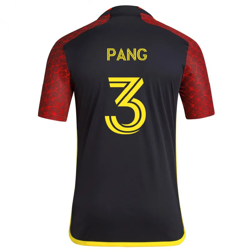 Danxen Niño Camiseta Kaylene Pang #3 Negro Rojo 2ª Equipación 2024/25 La Camisa