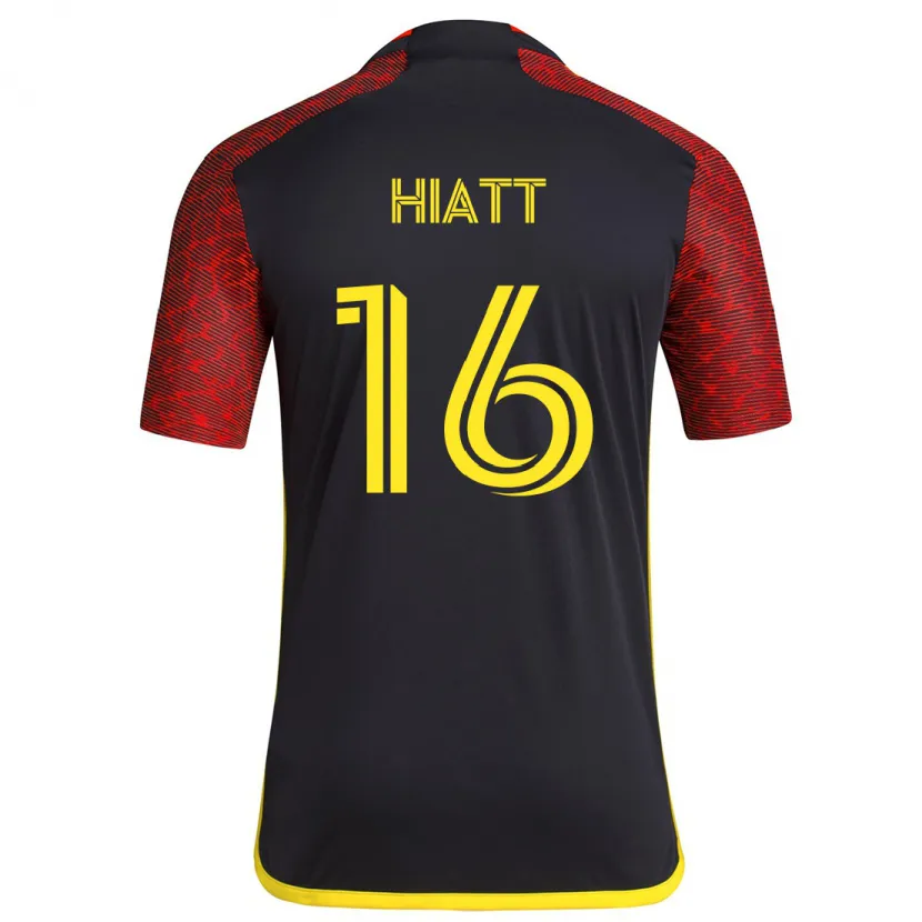 Danxen Niño Camiseta Samantha Hiatt #16 Negro Rojo 2ª Equipación 2024/25 La Camisa