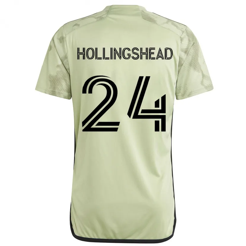 Danxen Niño Camiseta Ryan Hollingshead #24 Verde Claro 2ª Equipación 2024/25 La Camisa